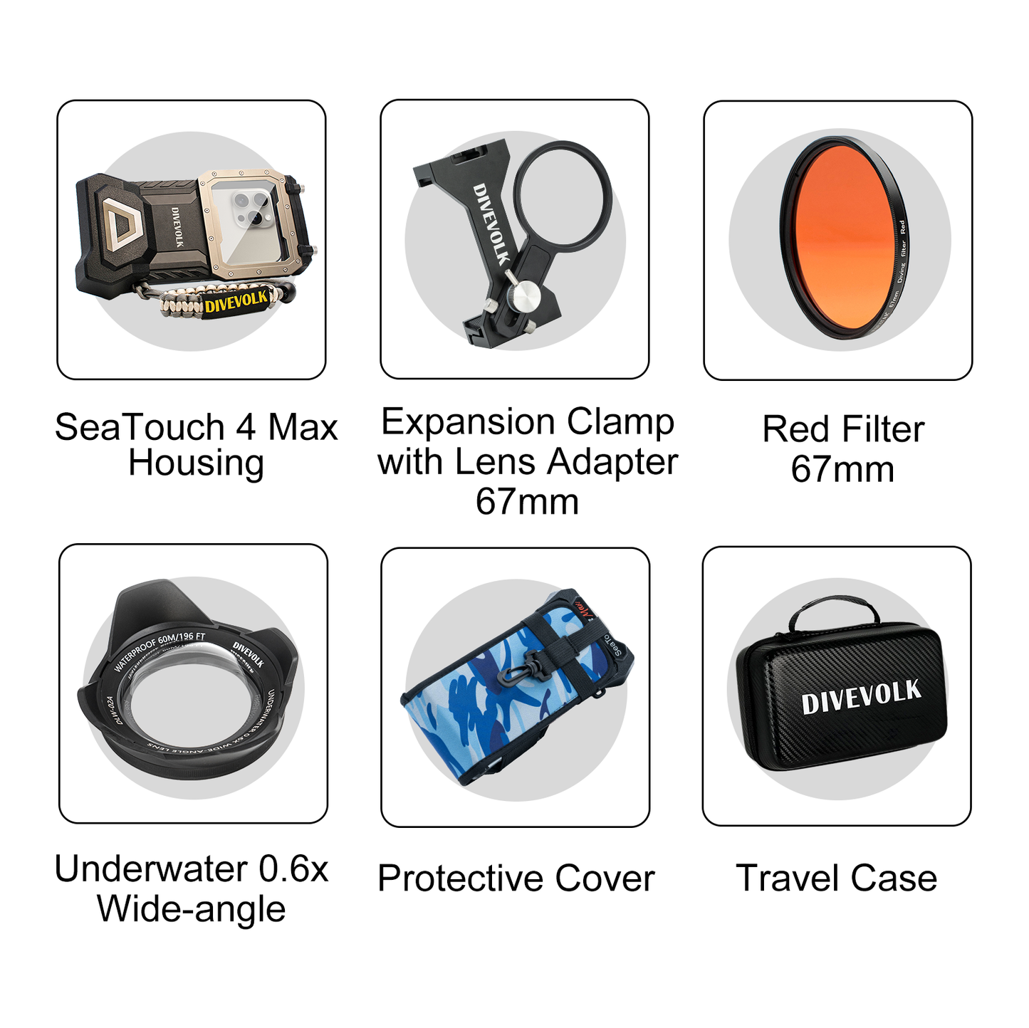 DIVEVOLK Ocean Kit (Antiga) (Não compatível com iPhone 16 e 17)