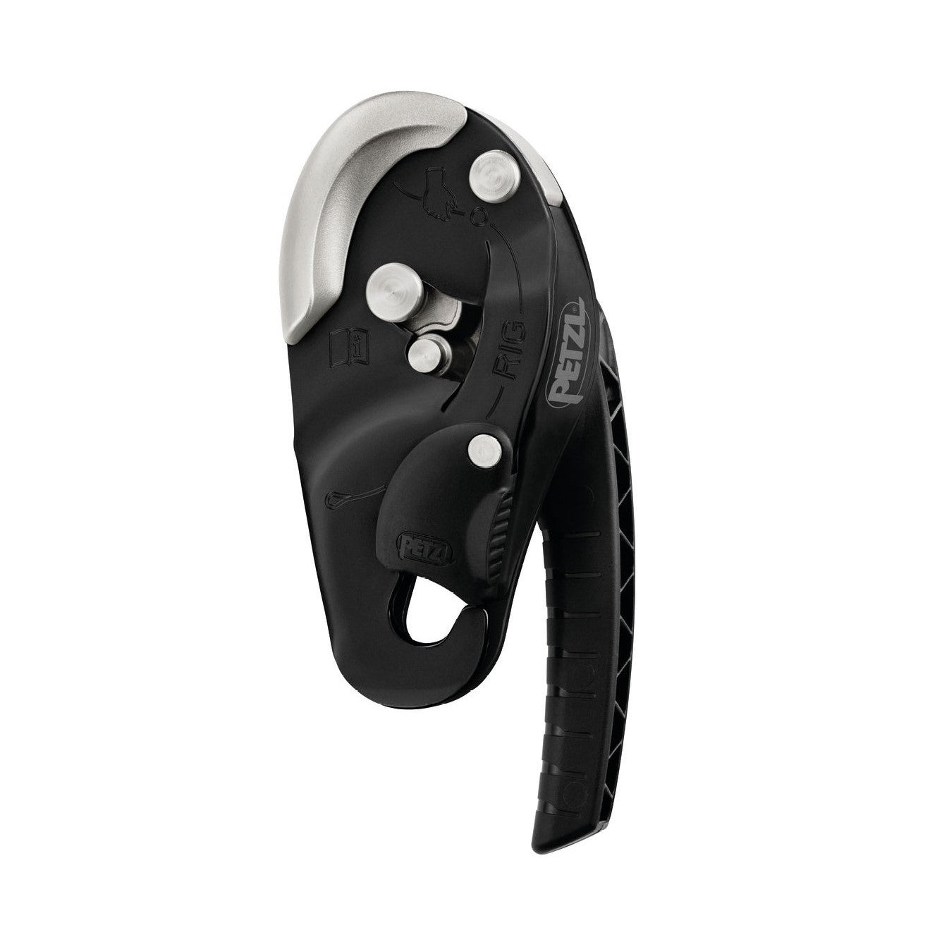 Petzl Descensor Autoblocante RIG Black