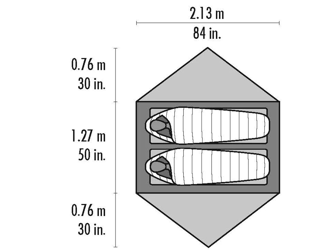 MSR Tenda de Campismo Hubba Hubba™ NX 2 White/Red