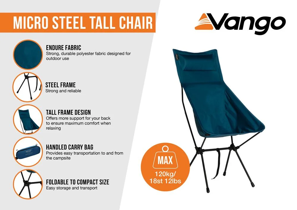 Vango Cadeira Micro Steel Tall Chair